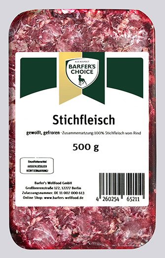 Rinder-Stichfleisch, gewolft, 500 g
